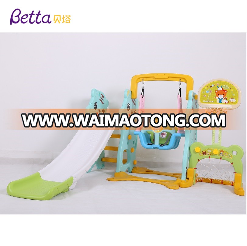 Home Indoor plastic children slide swing and slide play set plastic kids indoor slide